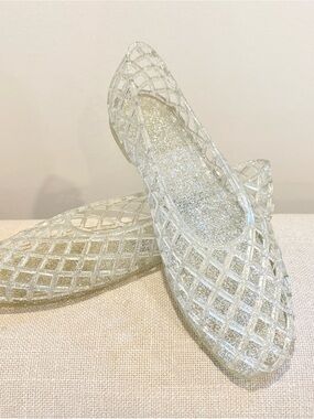 H&M Jelly Shoes Clear Glitter Flats